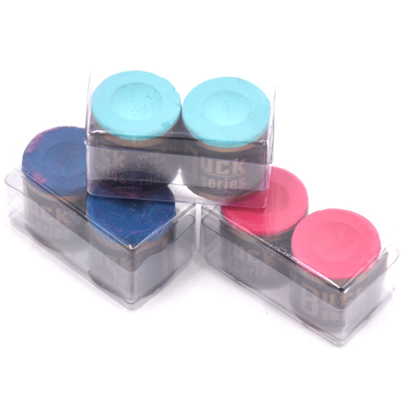 2Pcs Snooker Billiard Chalks High Quality Pool Cue Stick Chalk Oily Dry