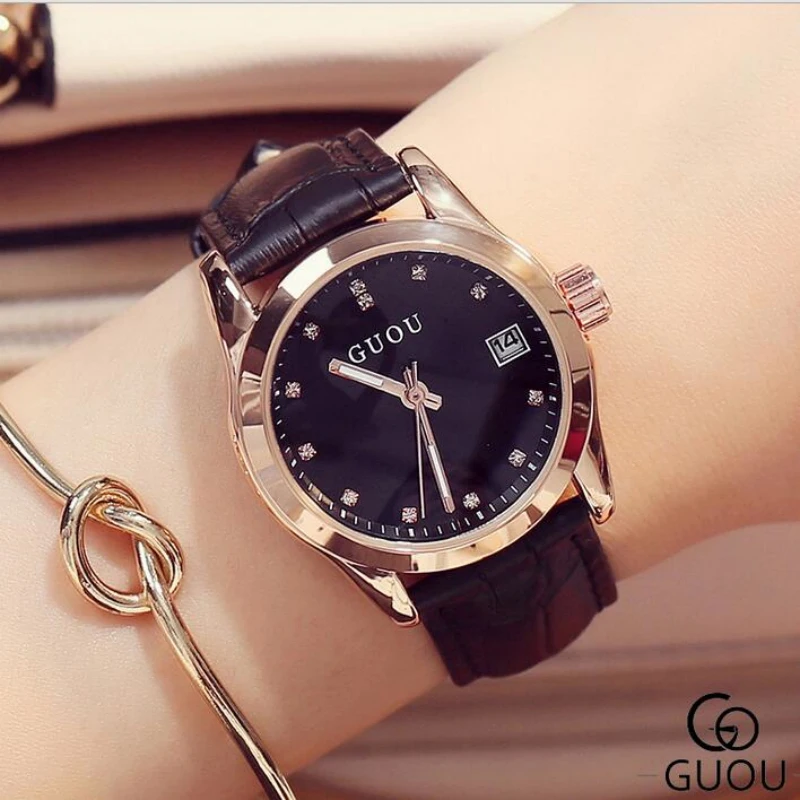 

GUOU Women Wrist Watch Women Watches Fashion Crystal Women's Watches Brand Luxury Ladies Watch Clock bayan kol saati reloj mujer