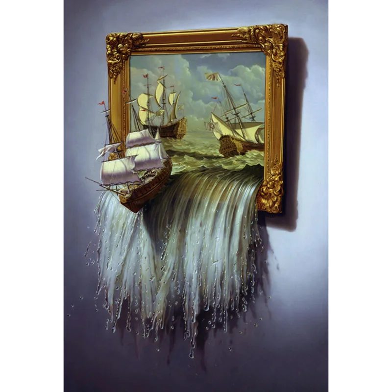 

Needlework DIY Diamond Painting boat Cross Stitch Square Ship Diamond Embroidery Home Decoration 3D Diamond Mosaic A028