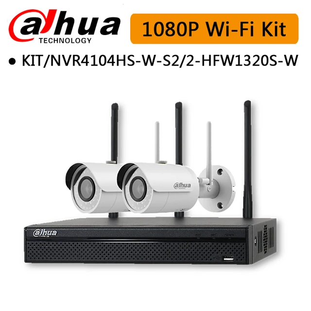 Original Dahua 1080P wifi NVR Kit IP Camera Kit NVR4104HS W S2 3MP