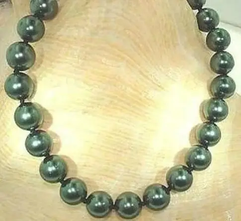 

~! bjc>>round tahitianblack green pearl necklace Discount 35%