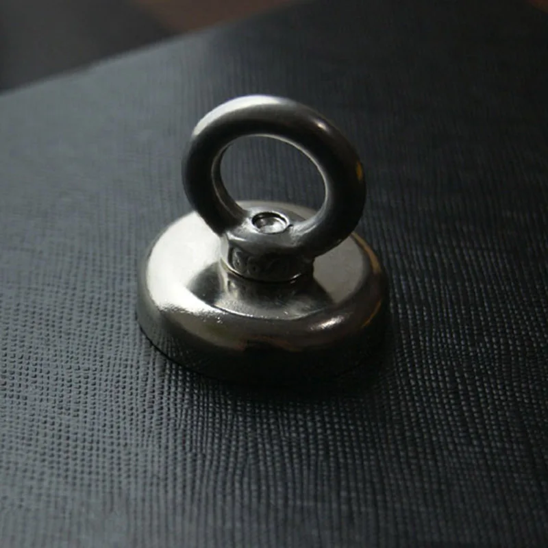 

EDC Stainless Steel Super Strong Suction Sucker Ring Magnet Circular Rings Outdoor Fishing Magnet Keychain Camping Pick up