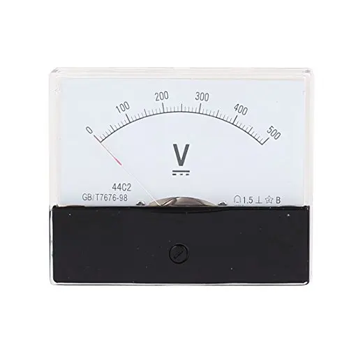 DC 250V 300V 450V 500V 600V 750V 1000V 1200V 1500V Arabic Numerals Dial Panel Analog Voltmeter Volt Meter 44C2