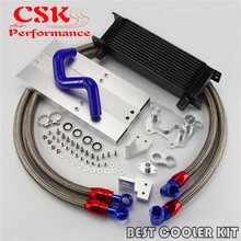 AN10 13 Row Oil Cooler + Oil Lines Kit Fits For VW Golf MK7 GTI Engine EA-888 III Black/Silver AN10 13 Row Oil Cooler + Oil Lines Kit Fits For VW Golf MK7 GTI Engine EA-888 III Black/Silver