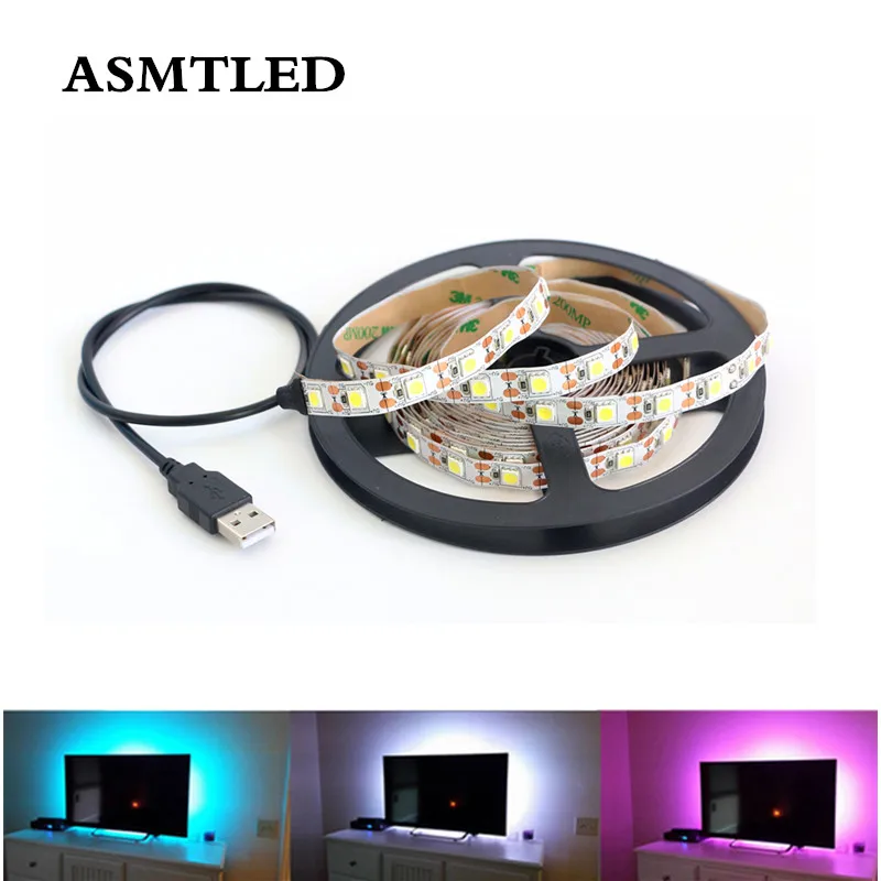 Светодиодная лента 5050 водонепроницаемая 5 в пост. Тока 50 см 1 м 2 3 4 м|5v usb led strip|usb strip