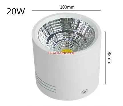 2020 Surface Mounted Dimmable COB LED Downlights 6W 9W 12W 20W 25W 30W LED Ceiling Lamps Spot Light Downlights AC85-265V