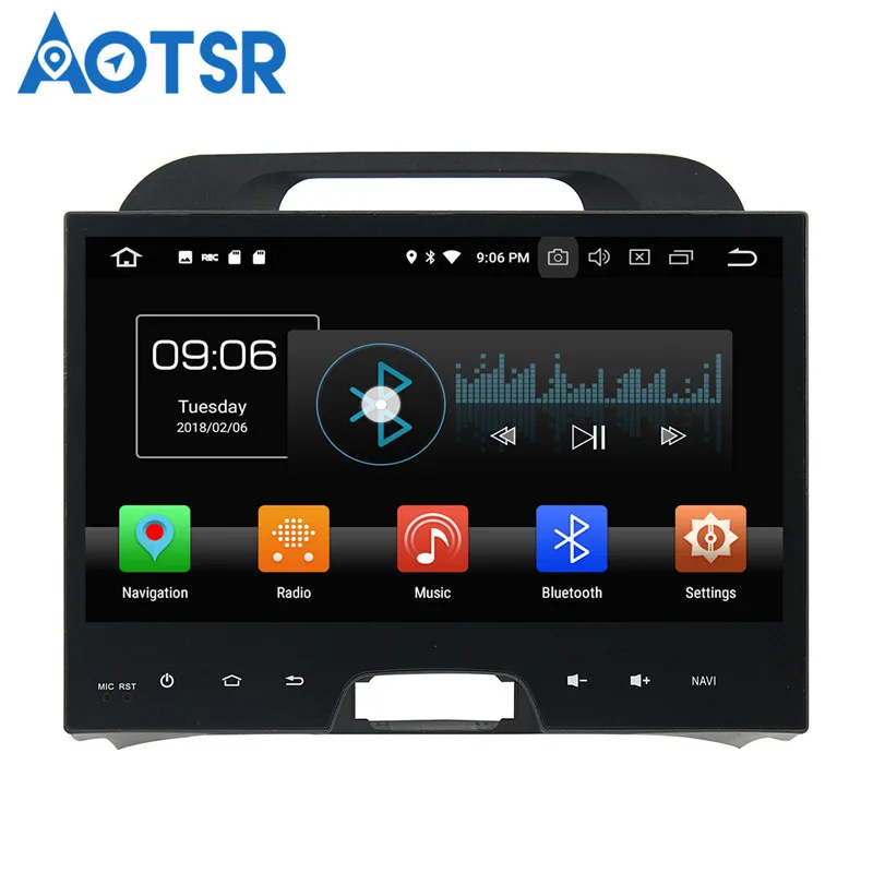 Best Aotsr Android 8.0 7.1 GPS navigation Car DVD Player For KIA Sportage 2010-2012 multimedia radio recorder 2 DIN 4GB+32GB 2GB+16GB 4