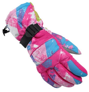 Уличные мужские перчатки для катания на лыжах, перчатки для сноуборда, женские перчатки для снегохода, мотоцикла, Зимние перчатки для катания на лыжах, альпинизма, водонепроницаемые теплые перчатки для снега - Цвет: Rose