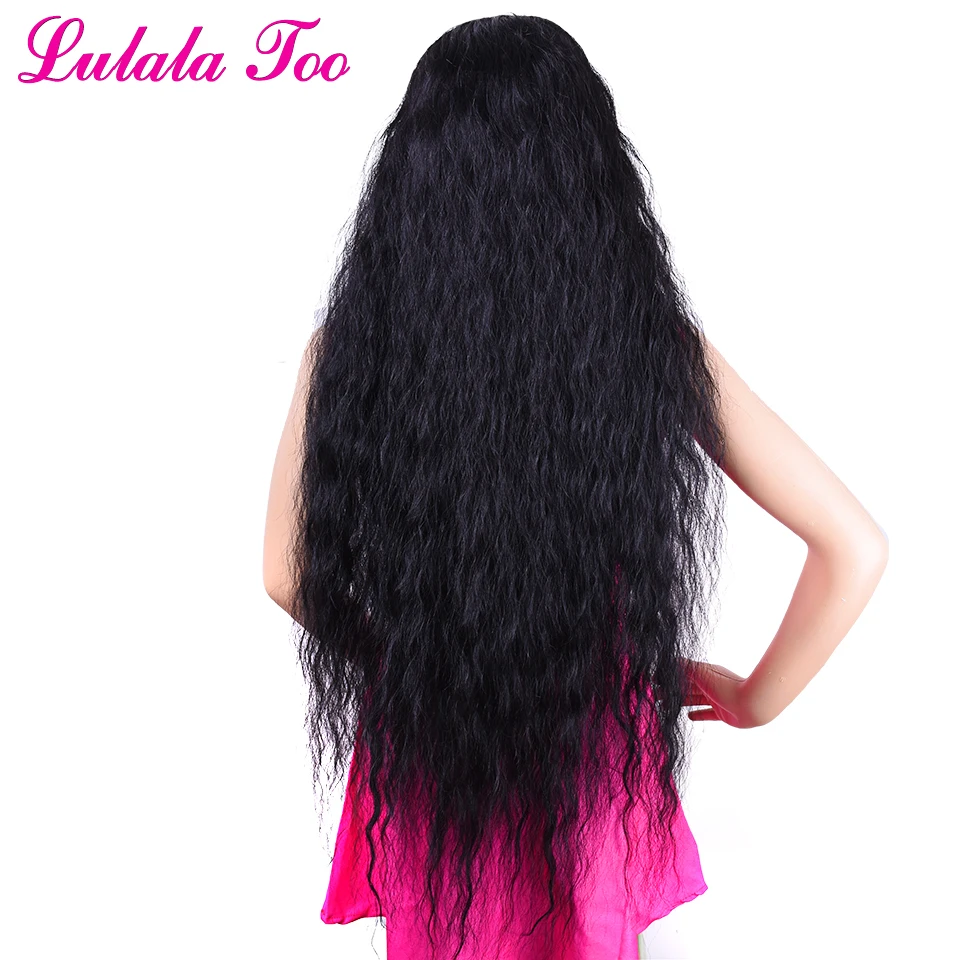 36inch Soft Long Black Synthetic Wigs For Women Loose Curl Natural Full Big Wigs Heat Resistant African American wig Lulalatoo 36inch Soft Long Black Synthetic Wigs For Women Loose Curl Natural Full Big Wigs Heat Resistant African American wig Lulalatoo