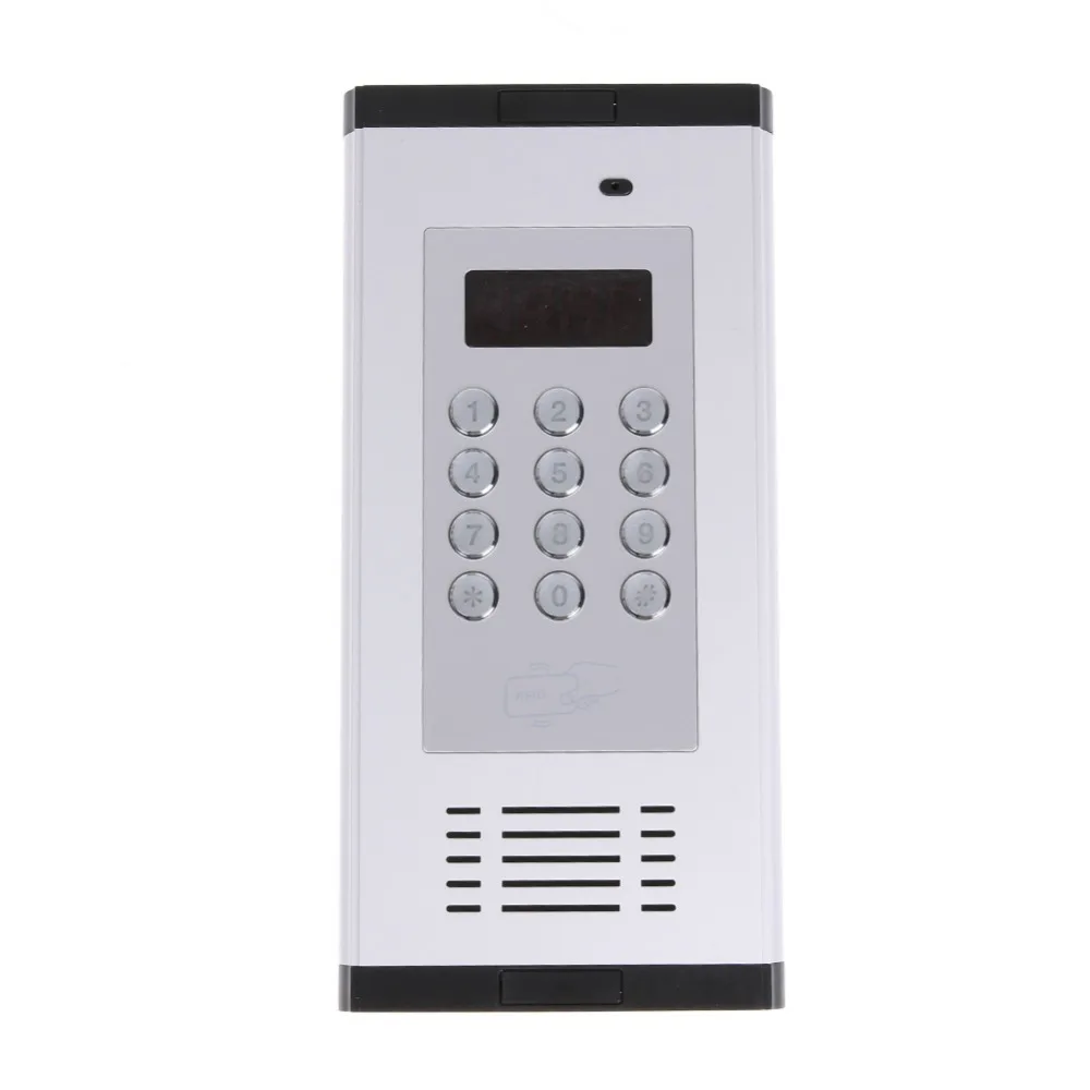 GSM Remote Access Control System Apartment Intercom Door Gate Open by Free Call LCD Screen Keypad supports 1000 users