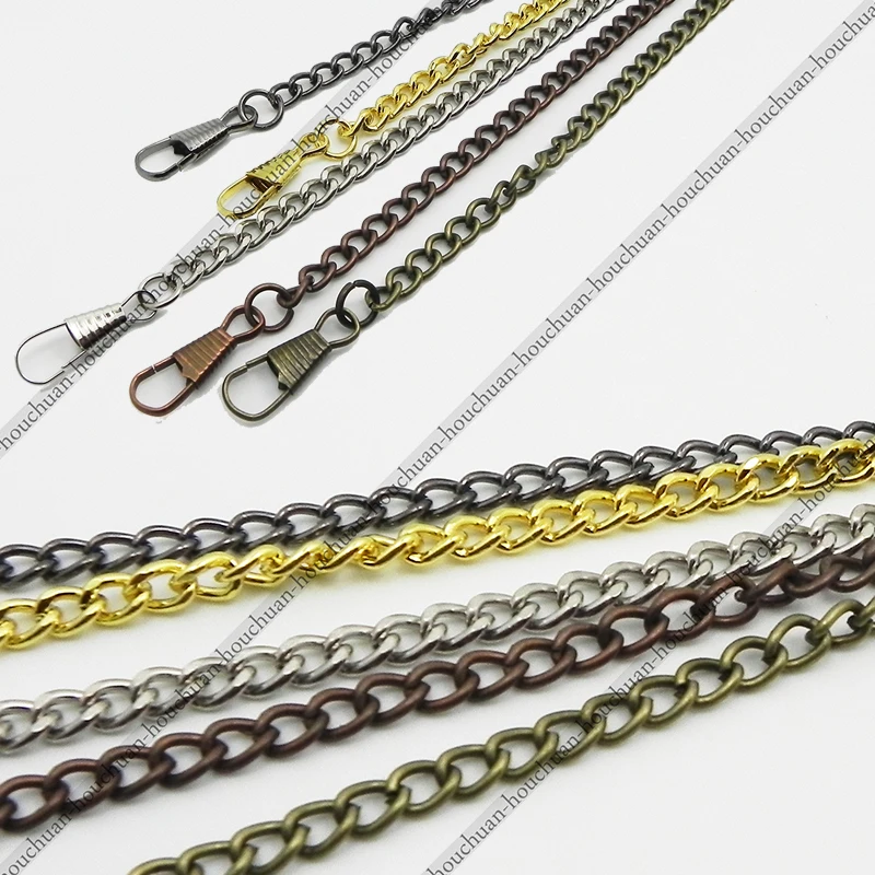 

38CM Golden Silver Black Bronze Copper Color Plated Pocket Fob Watch Chain Accessories Necklace