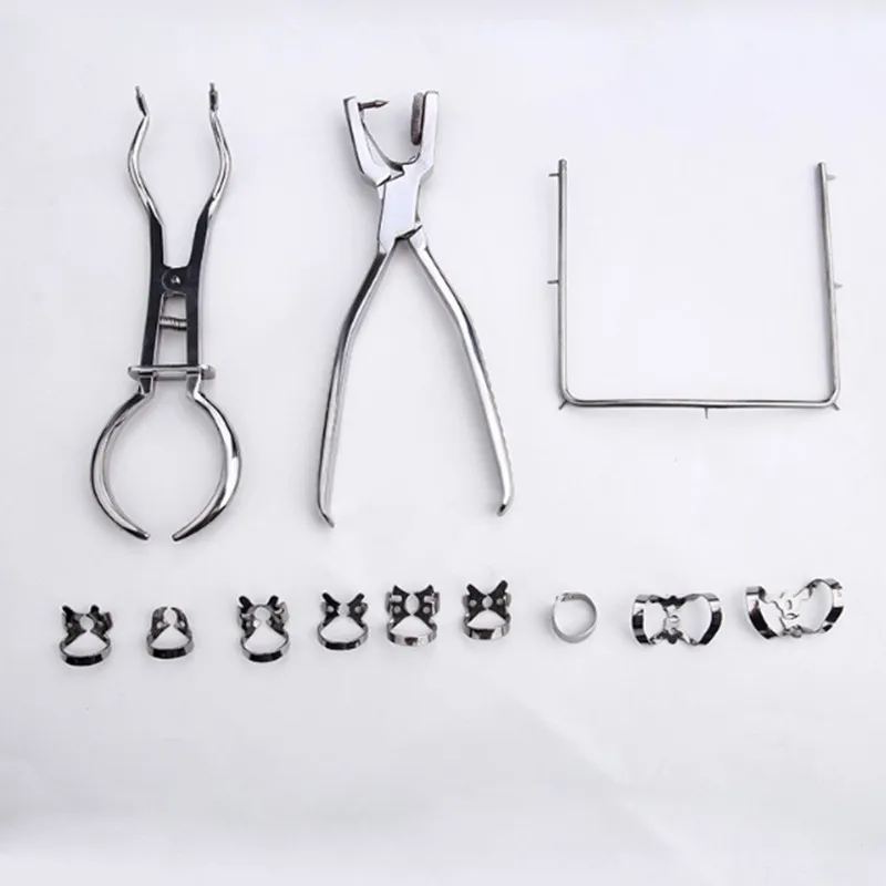 

1 Set Teeth Care Dental Rubber Dam Set Perforator Puncher Pliers for Dentist Orthodontic Lab Device Instrument Equipment 12Pcs