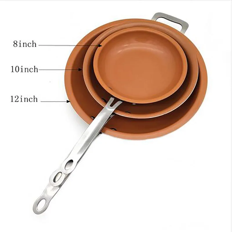 Goede Hoge Kwaliteit non stick Koperen Koekenpan met Keramische Coating en Inductie koken, Oven amp; vaatwasmachinebestendig