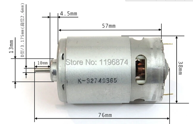 Купить 2 шт 9v 12v rs-550 rs550 6В dc мотор 550 моторное коляска в ...