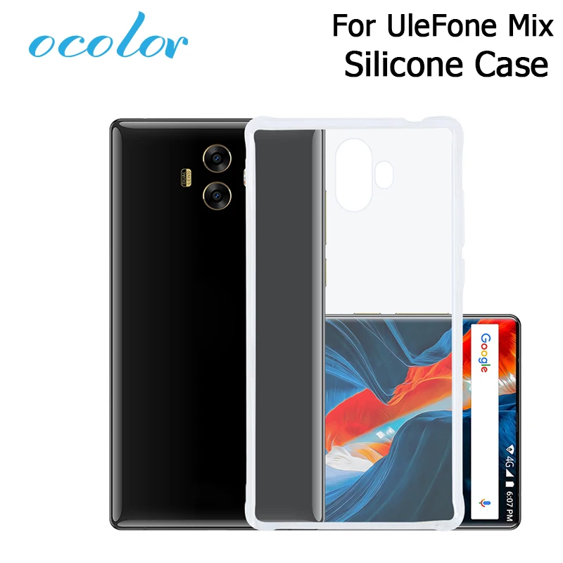 ocolor For UleFone Mix Transparent Silicone Case 5.5 Inch Soft Back Cover Protective TPU Mobile Phone |