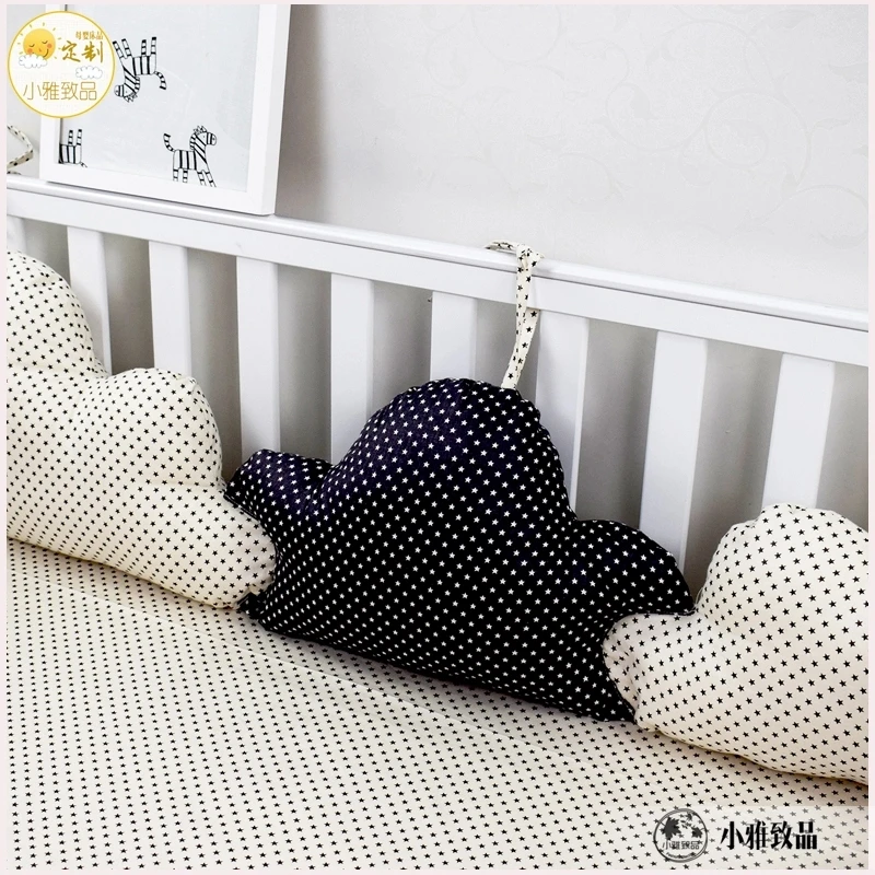 Children Crib Bed Bumper Thick Infant Cot Bumper Protect Cotton Baby Clouds Design Bumper for Baby Crib 120cm 105cm 95cm 65 cm