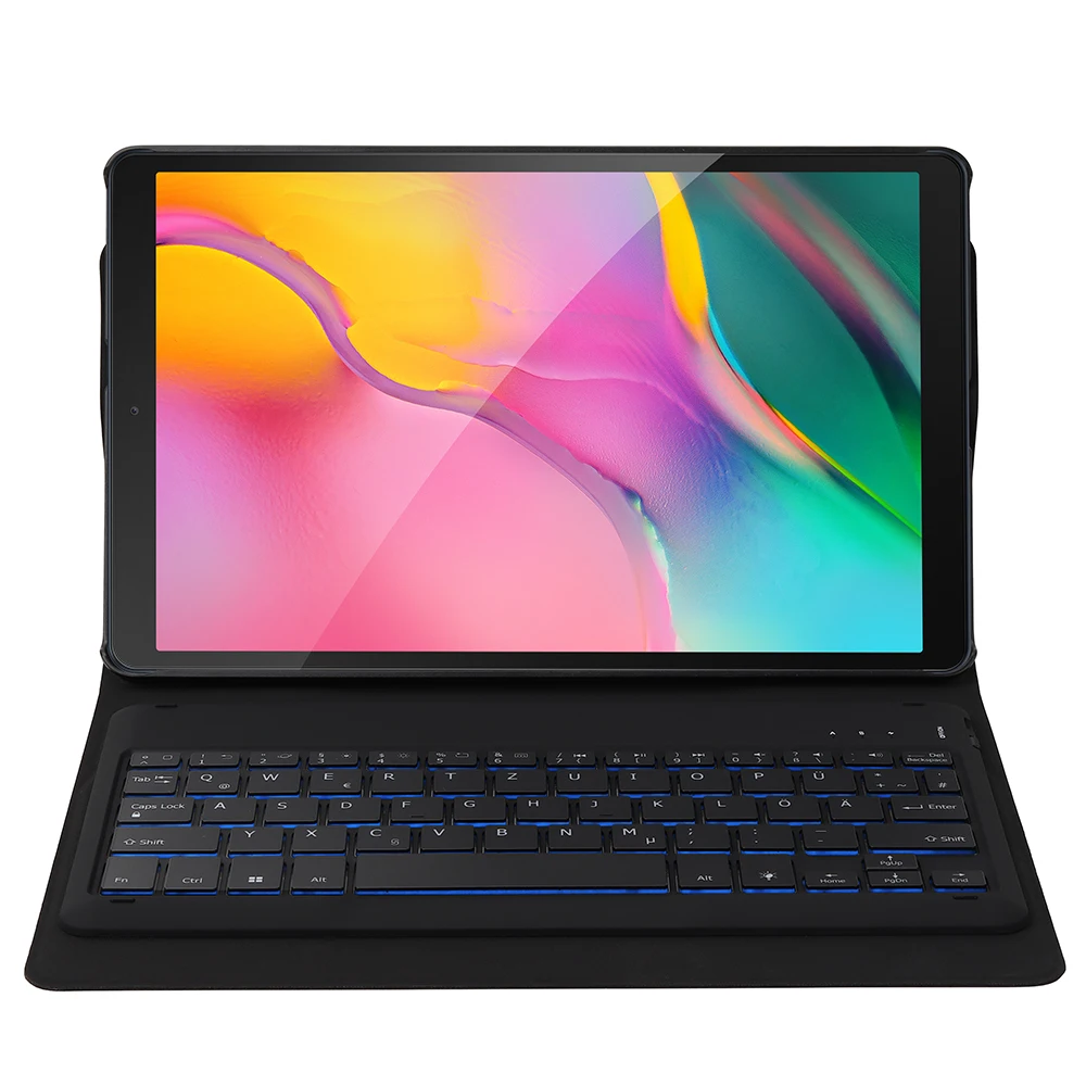  German Bluetooth keyboard case for Samsung Galaxy Tab A 10.1 inch 2019 tablet SM-T510 SM-T515 with 