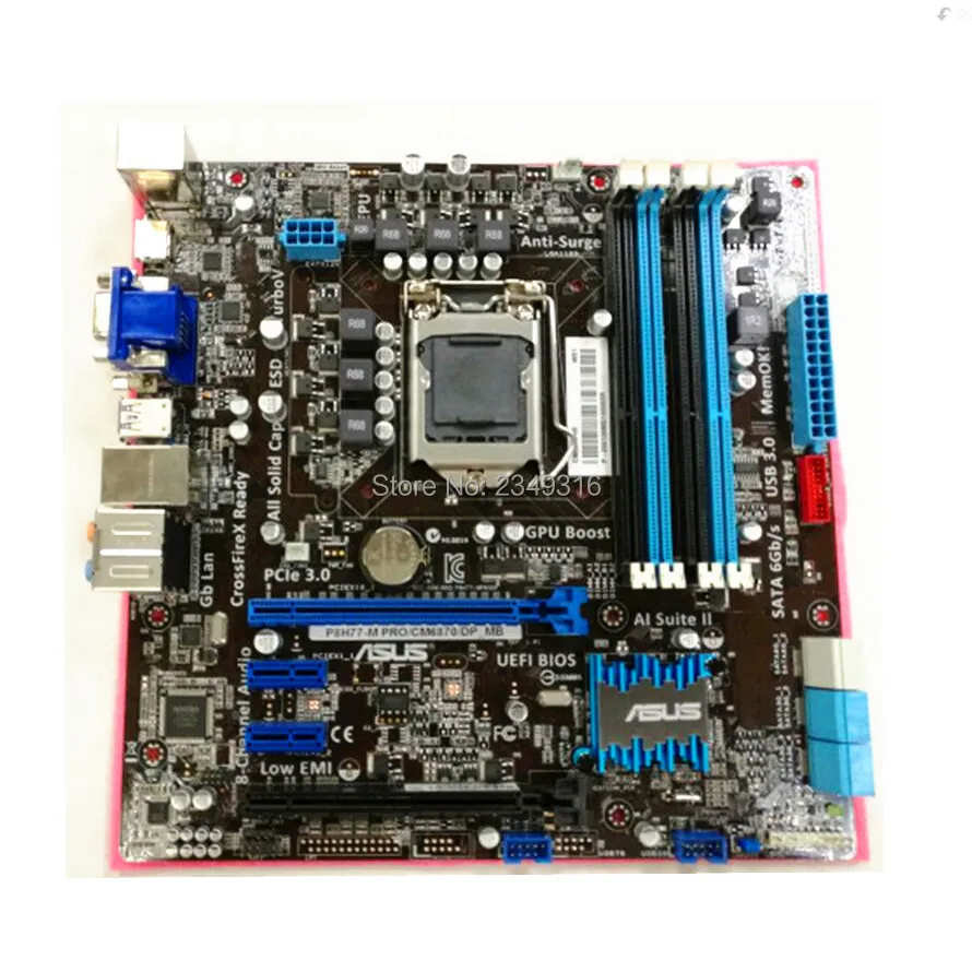 Для ASUS P8H77-M PRO/CM6870/DP_MB настольная материнская плата H77 розетка LGA 1155 для i3 i5 i7 DDR3 32G SATA3 USB3.0 uATX