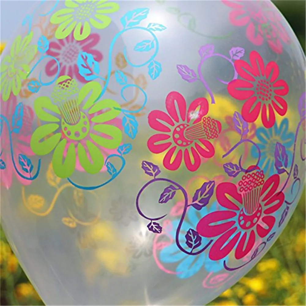 10 шт 12 дюймов 2,8 г прозрачные латексные шары с цветком пиона надувные воздушные шары для свадебного украшения с днем рождения