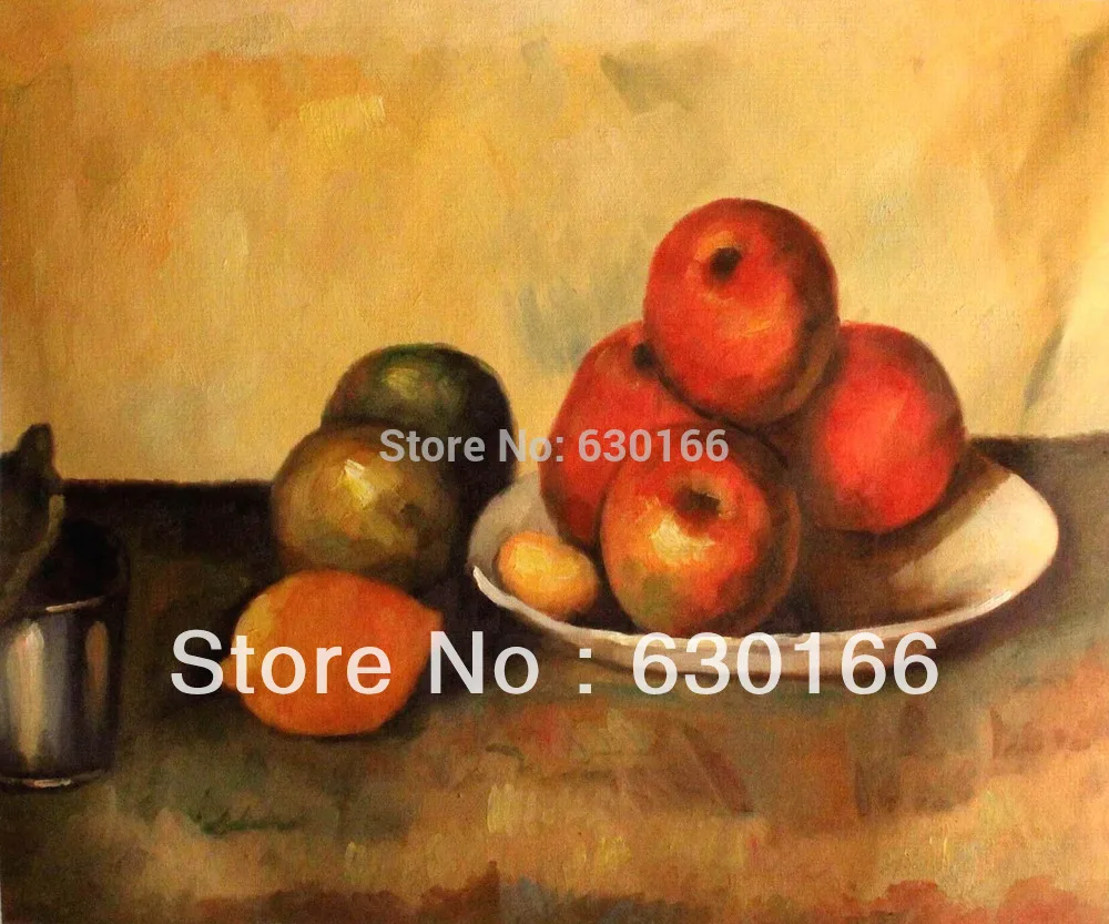 100 手塗装静物フルーツ絵画 ポール セザンヌによるりんご静物油絵の複製 Painting Wheels Painting Machinepainting Cardboard Aliexpress