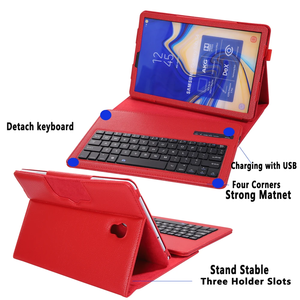 Чехол с Bluetooth клавиатурой для Samsung Galaxy Tab S4 10 5 дюйма фотосессия 2018 T830 T835 чехол