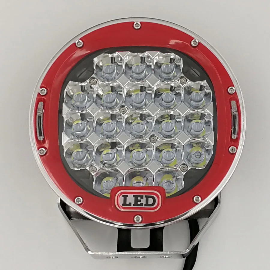 

7Inch Black Red Blue Yellow 105W Round 5W Spot Flood Beam LED Headlight For Offroad Wrangler ATV SUV Hilux 12V 24V