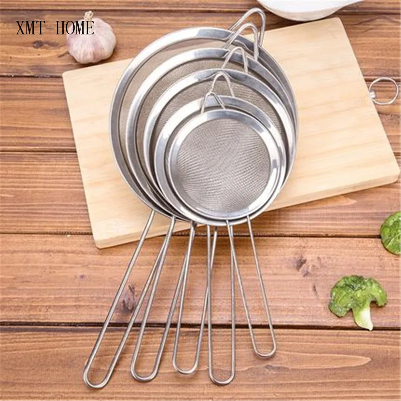 XMT HOME Steam mesh stainless steel filter colander flour sieve spoon