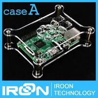 case A: Raspberry PI 3 model B Transparent Acrylic Case Cover Shell Enclosure Box for Raspberry PI 2 Model B and Model B+