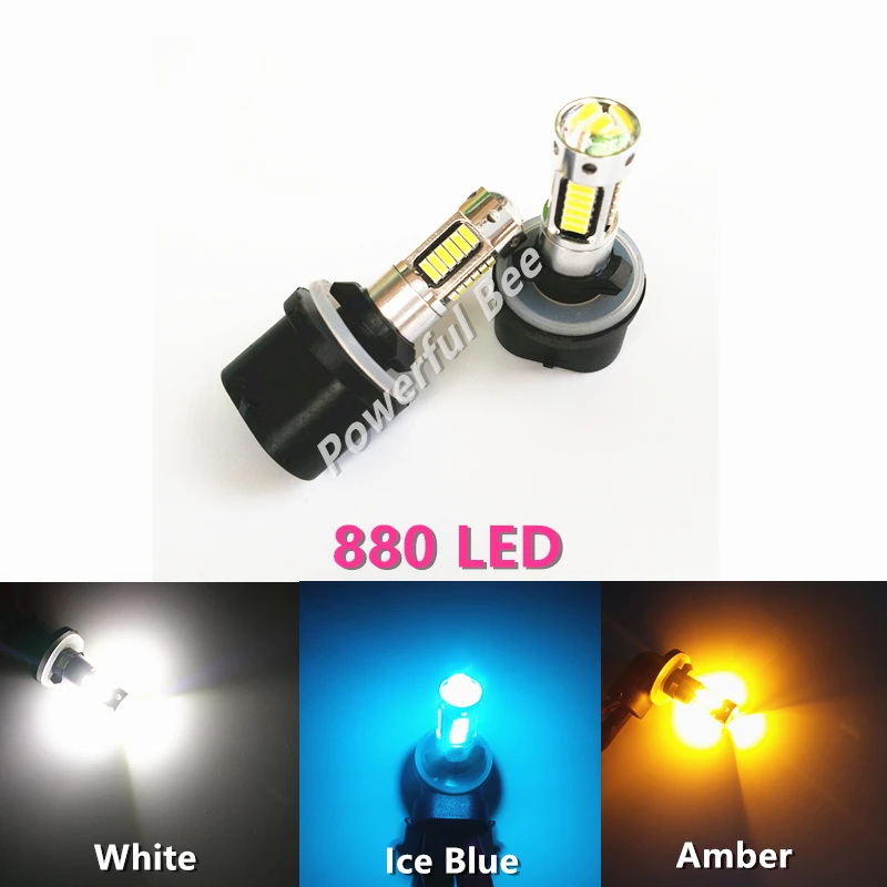 

2 x H27/880 7.5W white yellow amber ice blue led car fog lamp DRL daytime running lights bulb for Buick HRV 2004-08