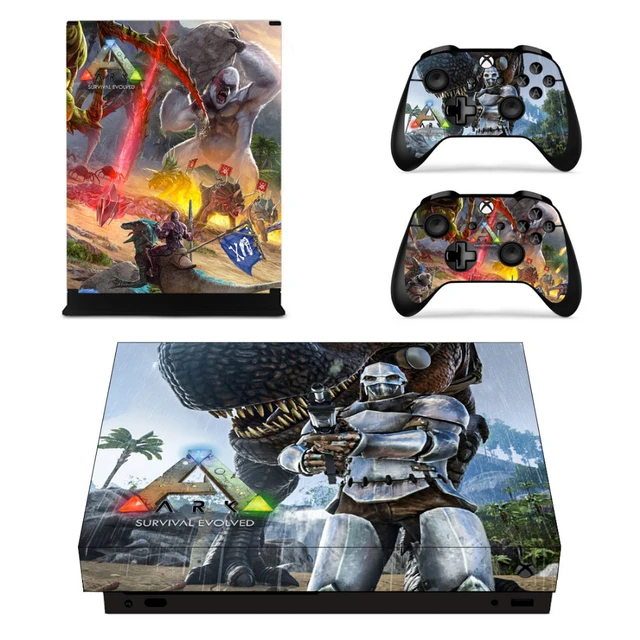 ARK Survival Evolved Skin Sticker Decal For Microsoft Xbox One X Console  and 2 Controllers For Xbox One X Skin Sticker