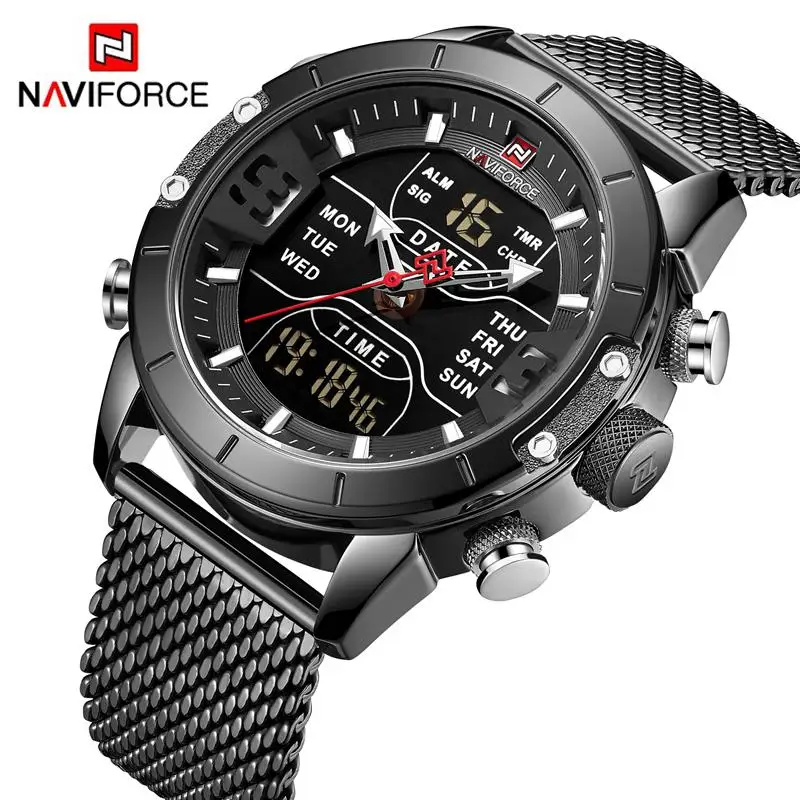 NAVIFORCE Топ Роскошные мужские часы военные спортивные модные повседневные