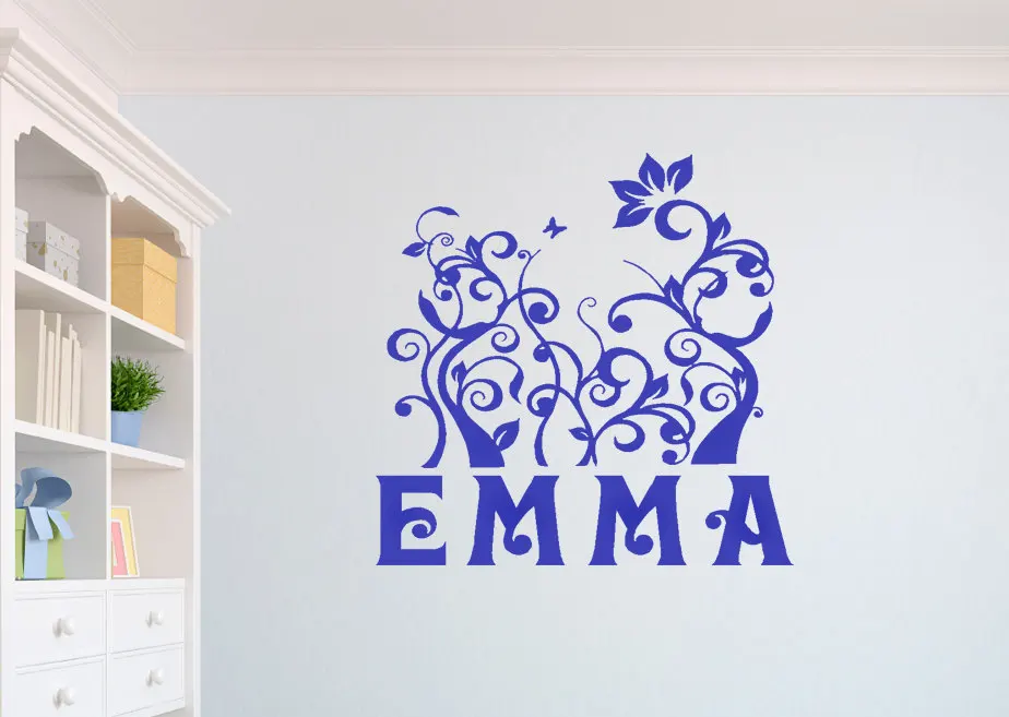 

Modern Design Personalized Name Wall Decal Girls Name Rooms Vinyl Wall Stickers For Kids Rooms Home Decor Art Mural StickerSY119