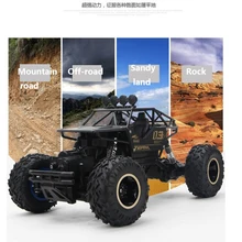 2.4GHz alloy Off-road Vehicle 4 Wheel Drive Rock Crawler drive wireless Remote Control Car Model Charging remote control Model