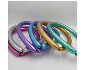 

10pcs Chrome Metallic Balloon Long Shape Magic Balloon 260 Strip Performance Balloon Wedding Birthday Party Decoration Air Balls