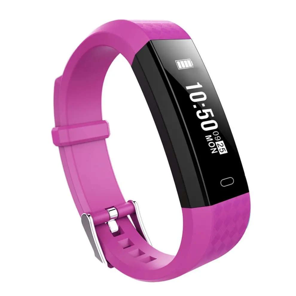 

5PCS Purple Sports Heart Rate Monitor Waterproof Smart Band Fitness Tracker For iOS For Android Smart Wristband Smart