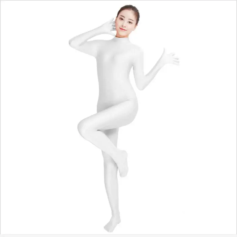 Зеленый спандекс Zentai полный средства ухода за кожей Кожи Плотный Комбинезон