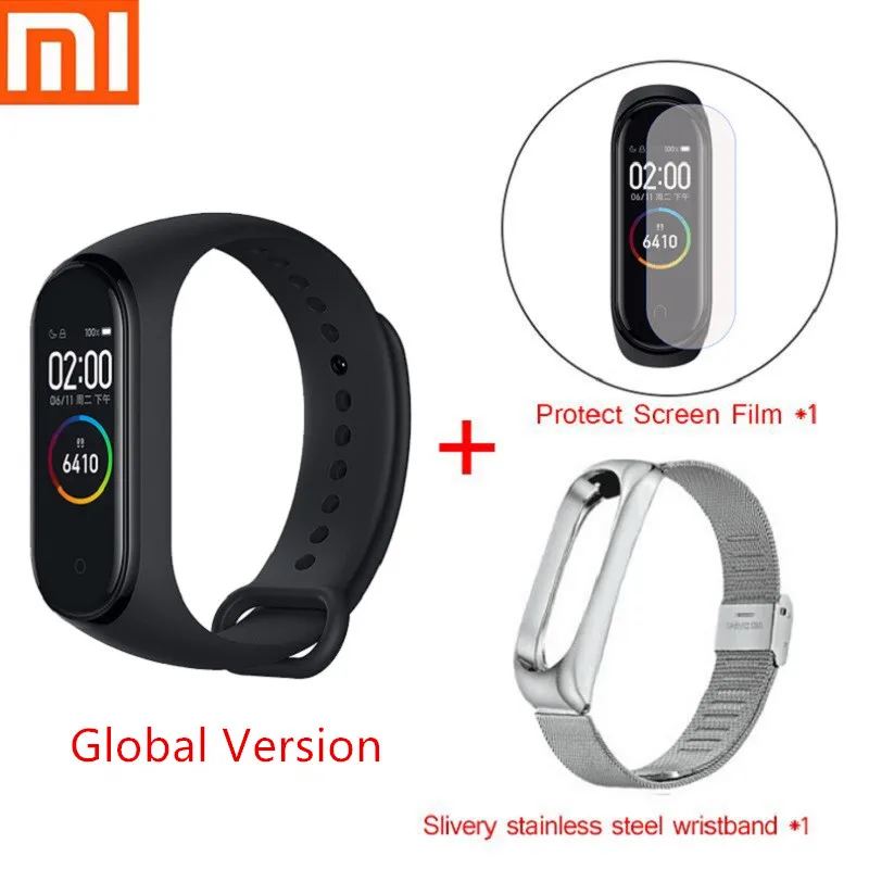 Xiaomi mi Band 4 mi Band 3 спортивный умный Браслет Шагомер OLED сенсорный экран Водонепроницаемый Фитнес-трекер для измерения сердечного ритма умный Браслет - Цвет: mi 4 global set 9