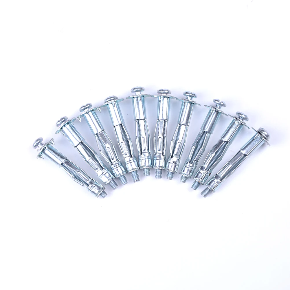 10Pcs/lot Metal M4 Plasterboard Drywall Cavity Wall Plug Bolts High