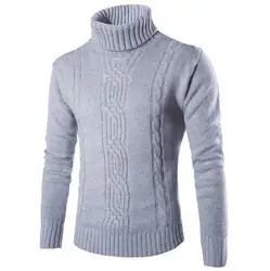 2017 зимние мужские свитера водолазка пуловеры Длинные рукава человек вязаный свитер Повседневная Британский стиль мужской трикотаж M-2XL