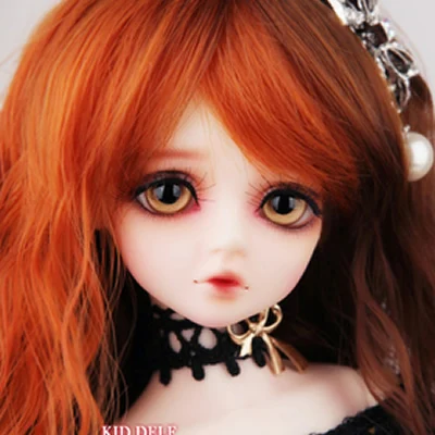 FREE SHIPPING ! FREE makeup&eyes included!top quality 42cm 1/4 bjd doll  LUTS DOLL kid delf Girl CHERRY orange hair manikin