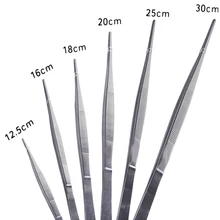 Пинцет 12,5 см/14 см/16 см/18 см/20 см/25 см/30 см нержавеющая сталь медицинский стоматологический точный длинный прямой Пинцет