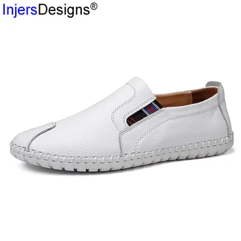 

Plus Size 38-50 Soft Leather Men Driving Shoes 4 Colors Fashion Breathable Loafers Slip-On Light Casual Boat Shoes Men Mocasines