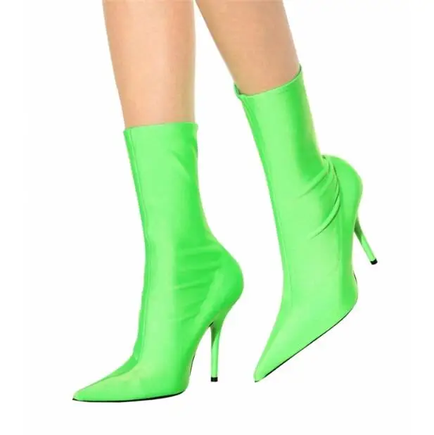 platform elastic sock boots