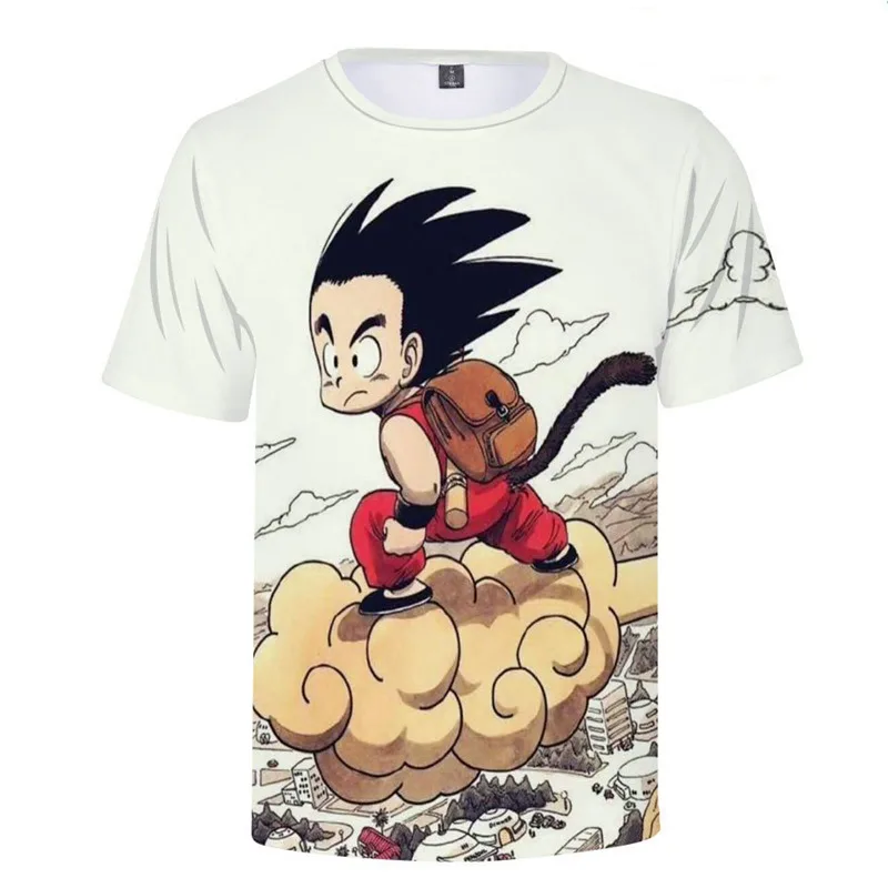 Dragon Ball Z Ultra Instinct Goku Super Saiyan/футболка для мальчиков летняя футболка с 3D-принтом «Жемчуг дракона» Забавная детская рубашка