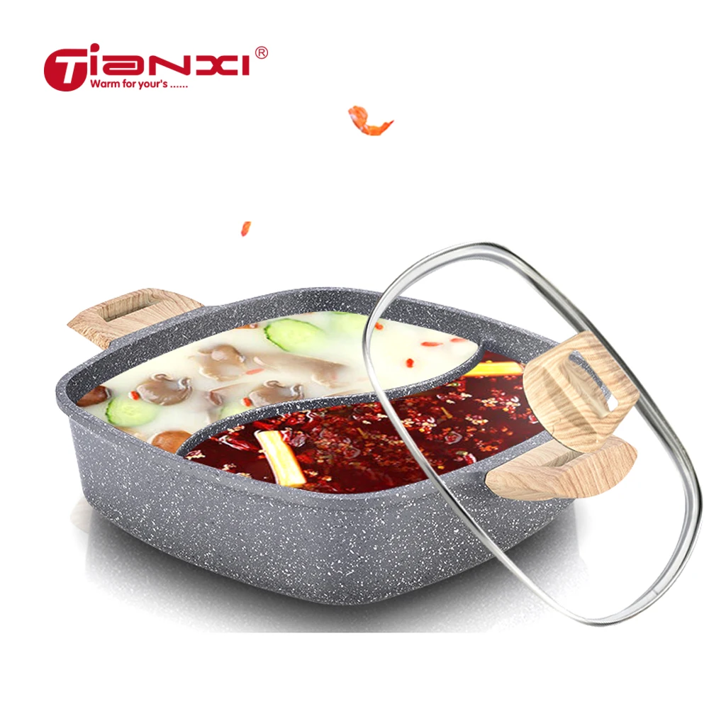 

28CM Soup Stock Pots Multifunctional Hot Pot Cooker For Nonstick Soup Pots Steamer Spaghetti Pot Broth Noodles TG55