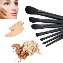 Professional Goat Hair 7Pcs Makeup Brush Set Tools Cosmetic TF