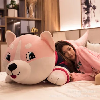 

New husky big pillow plush toy large lazy sleeping pillow creative spoof dolls to send