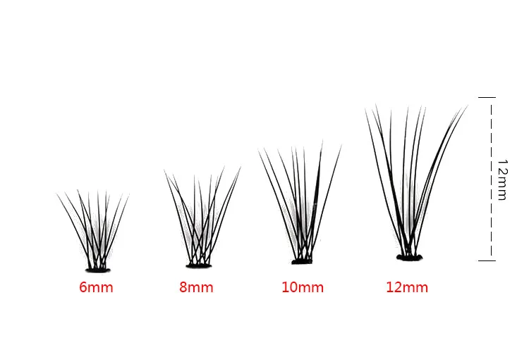 Kimcci натуральные длинные индивидуальные вспышки ресницы кластерные накладные ресницы 60 пряди/коробки макияж 10D наращивание ресниц норки прививка