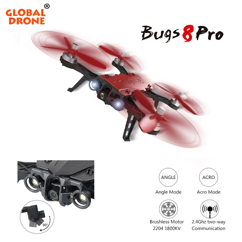 

Global Drone Bugs8 Pro B8Pro Brushless Motor Drone Profissional With Camera HD Quadrocopter 5.8G Wifi FPV Racing Dron Helicopter
