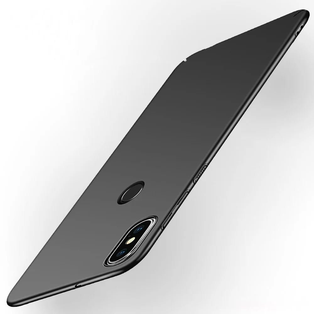 Ультра тонкий чехол для телефона Xiaomi Mi9 Redmi 8A 7A полный чехол противоударный чехол для Redmi note8T 8 7 6 5 Pro Жесткий ПК Тонкий матовый чехол - Цвет: Черный